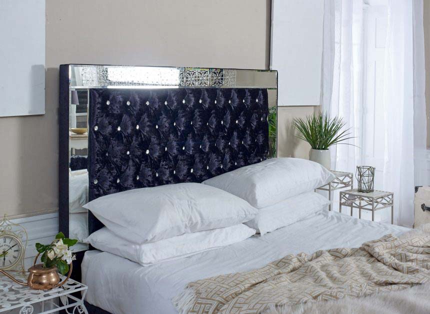 Mirrored bed