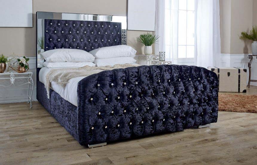 Mirrored bed