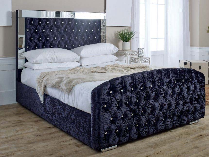 Mirrored bed