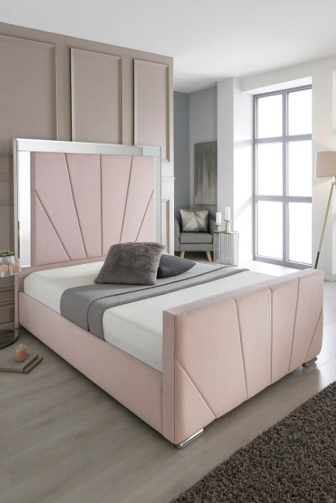 Sunrise mirrored bed