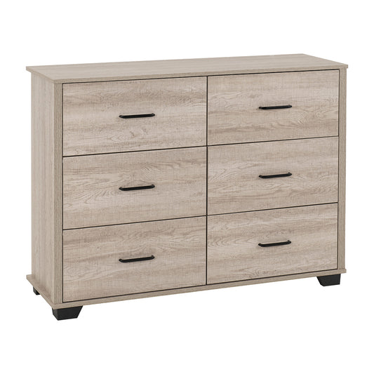Oliver  Light Oak 6 Drawer Chest