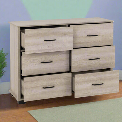 Oliver  Light Oak 6 Drawer Chest