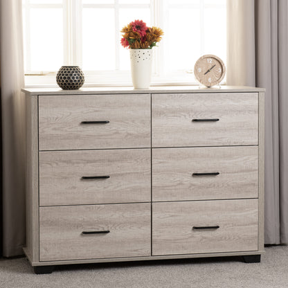 Oliver  Light Oak 6 Drawer Chest